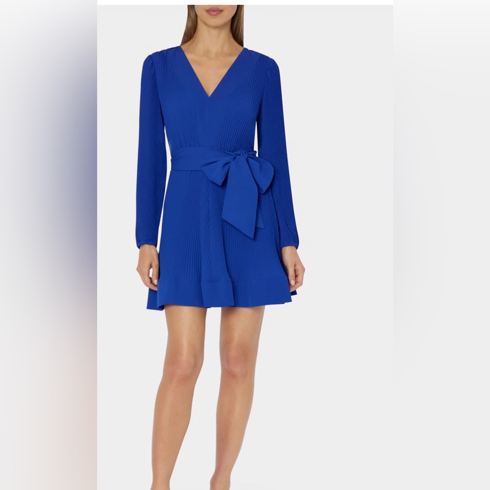 Brand New! Milly Liv Pleated Dress in Cobalt Blue - Size 10